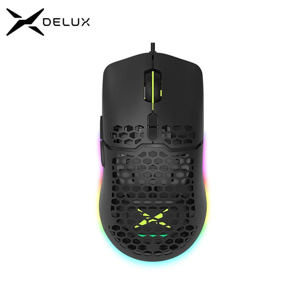 Mouse Delux M700A - RGB leve 67g 7200DPI 1000Hz Com Cabo Ultra Leve